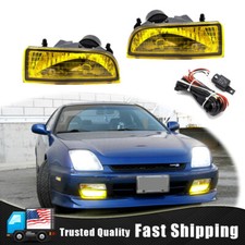 2pcs Fit 1997-2001 Honda Prelude 97-01 Yellow Bumper Fog Lights Lamp Wharness 2pcs Fit 1997-2001 Honda Prelude 97-01 Yellow Bumper Fog Lights Lamp Wharness