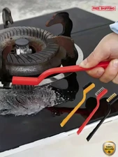 3pcs Gas Stove Cleaning Brush - Wire Brush for Oil & Rust Removal - NEW