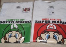 Super mario bros T-shirt Mario Luigi Japanese M size US S Size Set TAITO