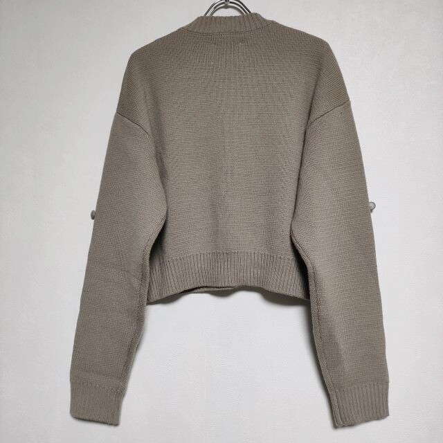 AMERI Wool acrylic pullover sweater knit beige 4-… - image 2