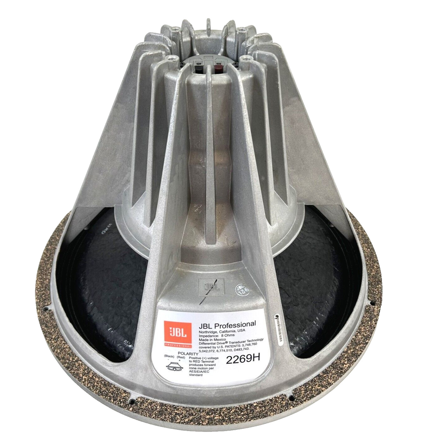 JBL 2269H Neodymium 2200W 18″ LF Woofer Transducer 354096-001X - DCR 5.0