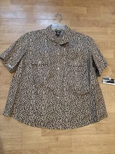 Rafaella Woman Stretch Animal Print Top NWT Sz 20W