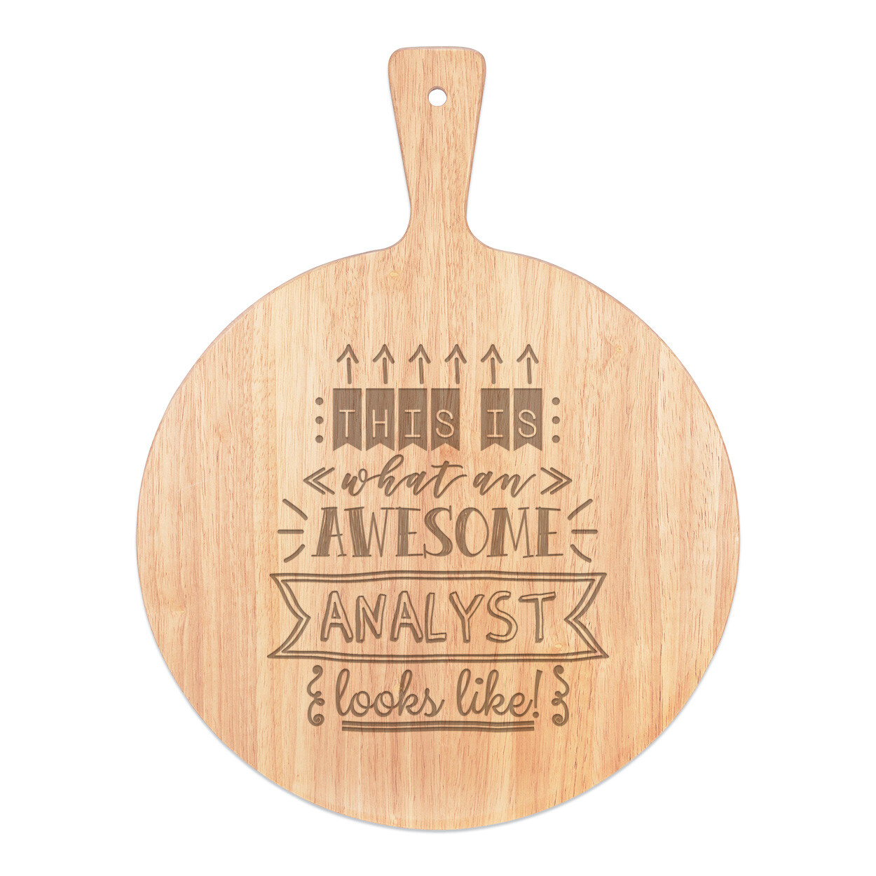 This Is What An Awesome Analyst Looks Like Pizza Board Paddle Wooden Funny