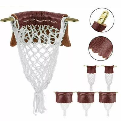 6X Leather Billiard Pool Snooker Table Net Pockets Set Replacement Ball Bag UK - Image 1 of 4