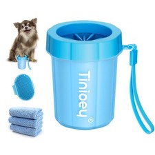 Dog Paw Cleaner for Small Dogs   Paw Washer with 3 Absorbent Towels Blue