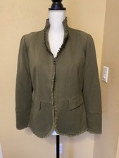 CHICO  S WOMENS Size 1 Olive Jacket