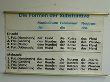 R5906  Lehrtafel - Formen der Substantive - Schultafel - Lehrmittel