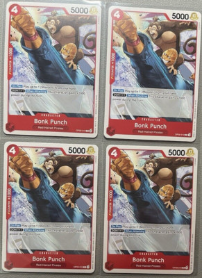 Bonk Punch OP09-010 Emperors In The New World English PlaySet x4