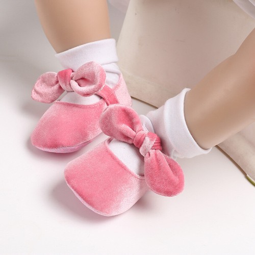 Newborn Baby Girl Crib Shoes Infant Party Dress Princess Shoes Size 0-18 Months - Picture 5 of 7