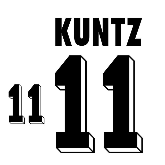 Kuntz 11. Germany Home football shirt 1994 - 1996 FLOCK NAMESET NAME SET | eBay
