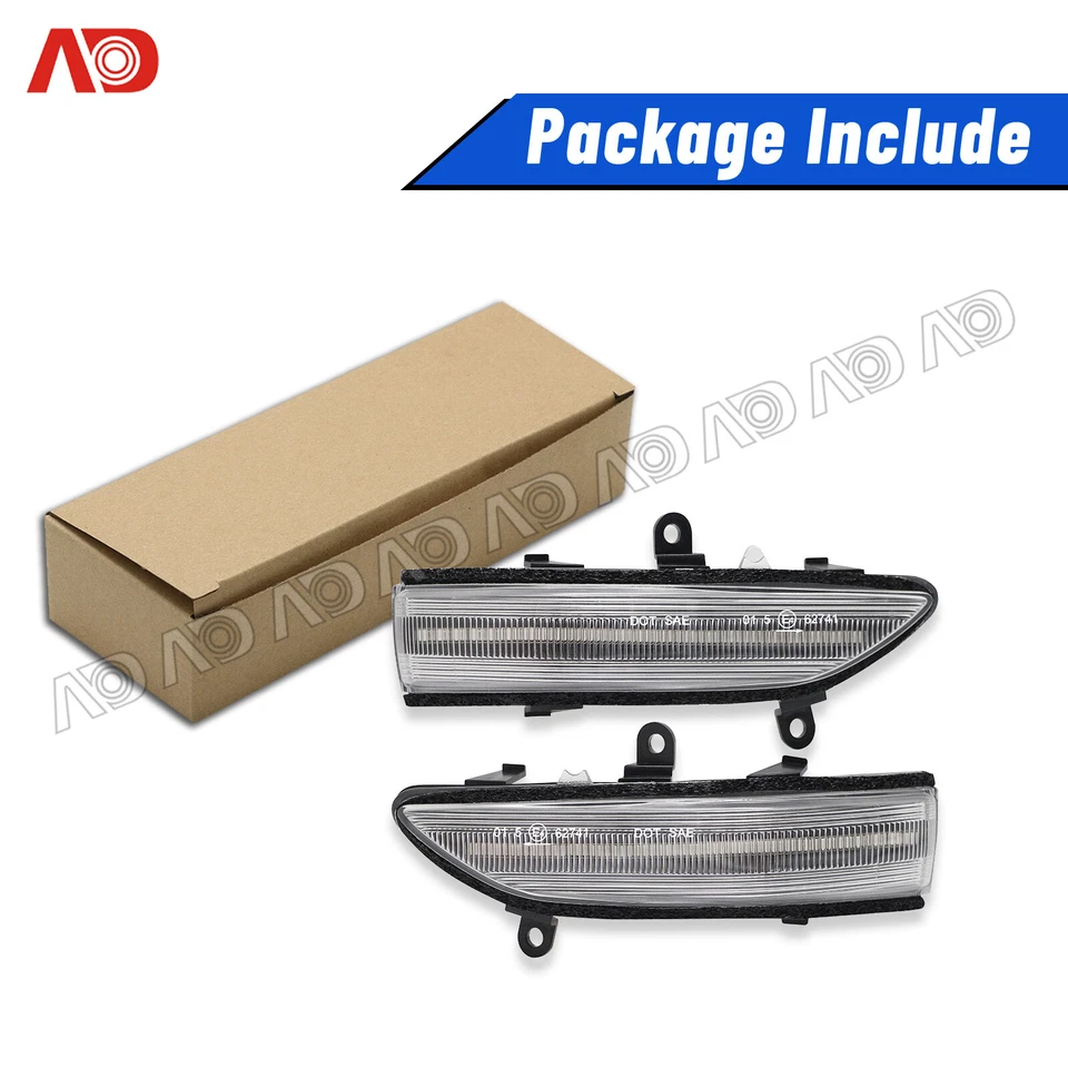 Dynamic Clear LED Side Mirror Turn Signal Light For 08-14 Subaru Impreza WRX STI - Image 3 of 4