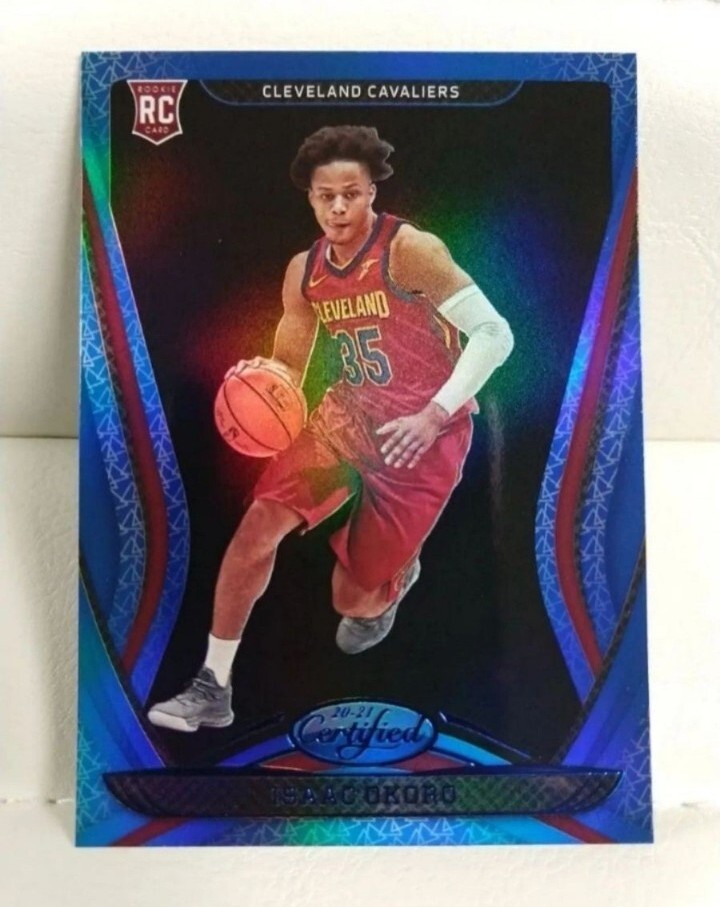 2020-21 Panini Certified Basketball Isaac Okoro Blue Mirror RC #196 Cleveland
