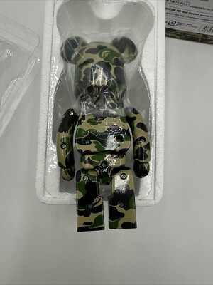 Medicom Bape Play ABC Green Camo Bearbrick 200% Metal