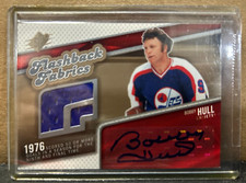 2005-06 SPx Flashback Fabrics Jersey 05/06 Auto #92 Bobby Hull