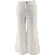 Peace Love World Regular Wide Leg Pants White 0 New
