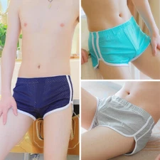 Zonbailon Men's Underwear Ice Mesh Breathable Soft Loose Loose Pants Casual