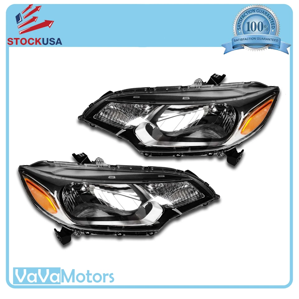 Fits 2015 2017 Honda Fit Halogen Headlight Assembly Driver Passenger Set Pair 2P - Bild 2 von 4