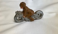 Vintage 1930s Barclay MANOIL Soldier w/ Goggles Motorcycle Toy Harley Indian