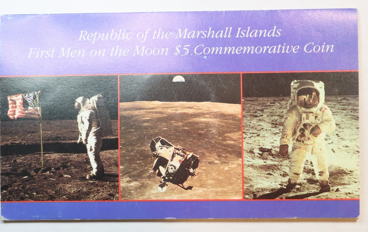 1989 Marshall Islands $5 First Men on the Moon | Sealed/OGP | eBay