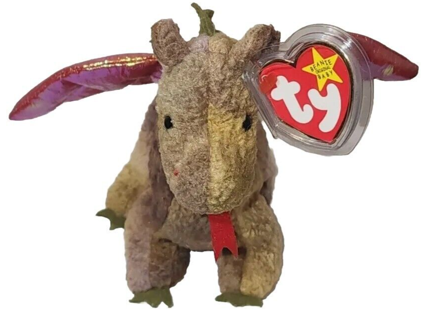 TY Beanie Baby - SCORCH the Dragon (7 Inch) NEW MWMTs Plush
