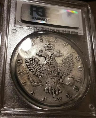 1744MMA Russland Rubel PCGS XF Details - Bild 4 von 4