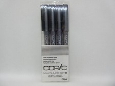 Too COPIC Multiliner A 4 pcs Black Sketch Marker Marqueur Japan Import Free ship