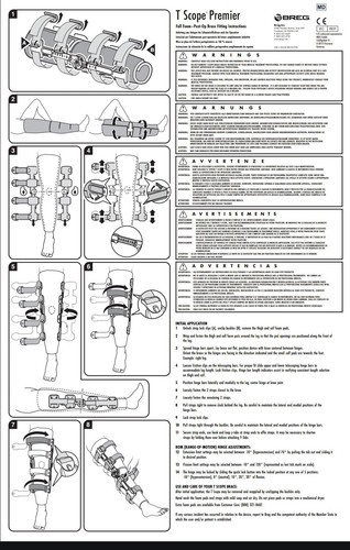 BREG T-Scope Premier•Post Op Knee Brace•Universal Left/Right•Instructions Photos - Picture 7 of 8