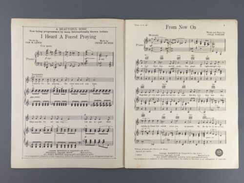 From Now On Sheet Music Piano Vocal 1938 Movie Leave It To Me Porter Vintage - Picture 2 of 4