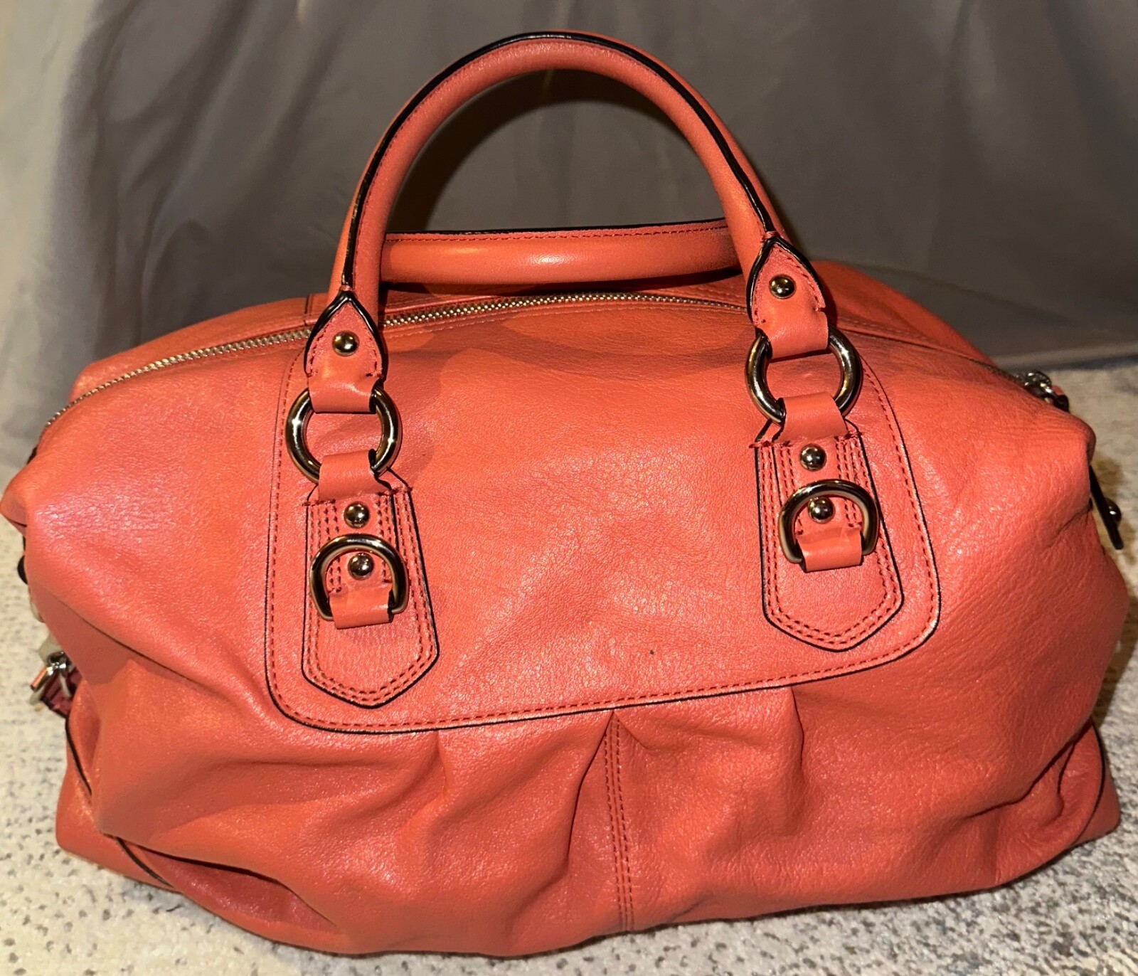 Coach Lane 69621 Leather Satchel Purse Bag - Blue | eBay