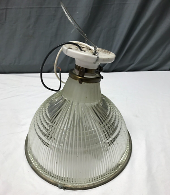 Vintage Industrial Holophane Eames Era Old Factory Ceiling Work