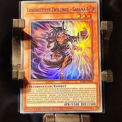 Yugioh Loose Chained Twins - Sarama. Super Rare IGAS-DESE4. 