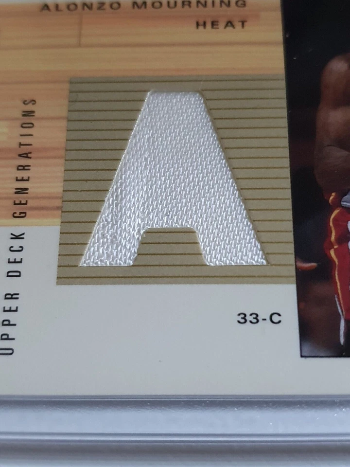 Camiseta deportiva Upper Deck Alonzo Mourning 2002 #parche usada en juegos - lista para calificar Foto 2 de 3