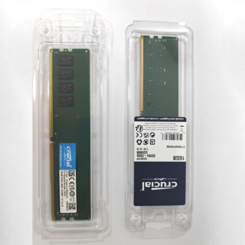 Crucial Kit 32GB (2x 16GB) 2666MHz DDR4 UDIMM RAM Desktop Memory CT16G4DFRA266