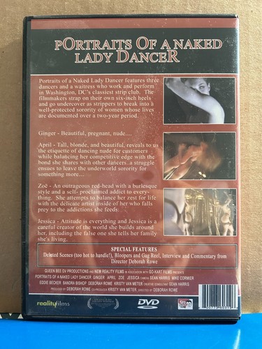 Portraits of a Naked Lady Dancer DVD Out of Print RARE Stripper Docume Pre-owned - Picture 2 of 3