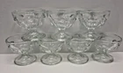 Federal Glass Sherbet Footed Pedestal Ice Cream Dishes Set of 7 Vintage