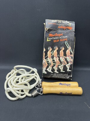 Vintage Lightning Action Skip Rope Macgregor Jump Rope With Wooden ...