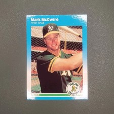 Fleer 1987 Update Mark McGwire #U-76 Rookie Base Set Oakland Athletics - Glossy