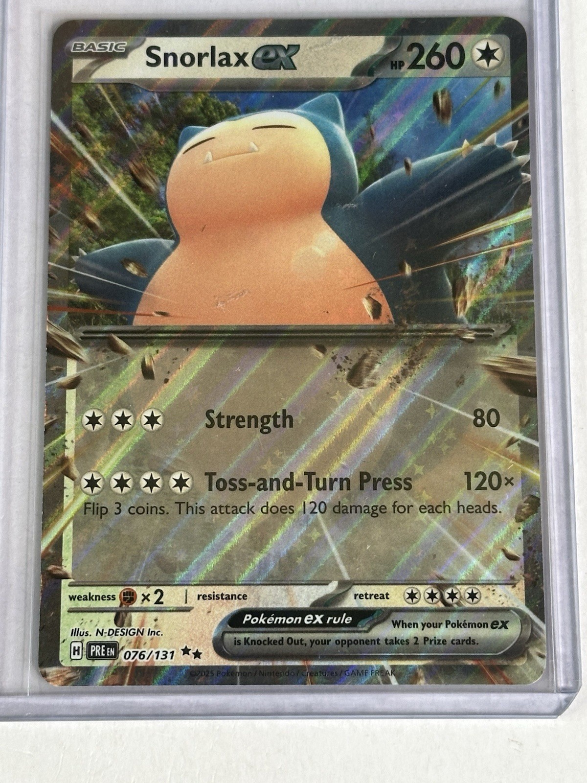 Snorlax EX 076/131 Prismatic Evolutions Holo Pokemon Card