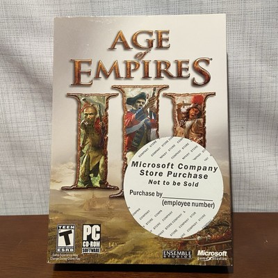 Age of Empires 3 III - PC CD - 2005 - Sealed - Microsoft Store Sticker