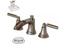 BWE A-916459-N 8in Widespread Waterfall Bathroom Faucet Brushed Nickel