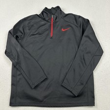 Nike Therma-FIT Pullover Men Large Black 1/4 Zip Long Sleeve Running Training L