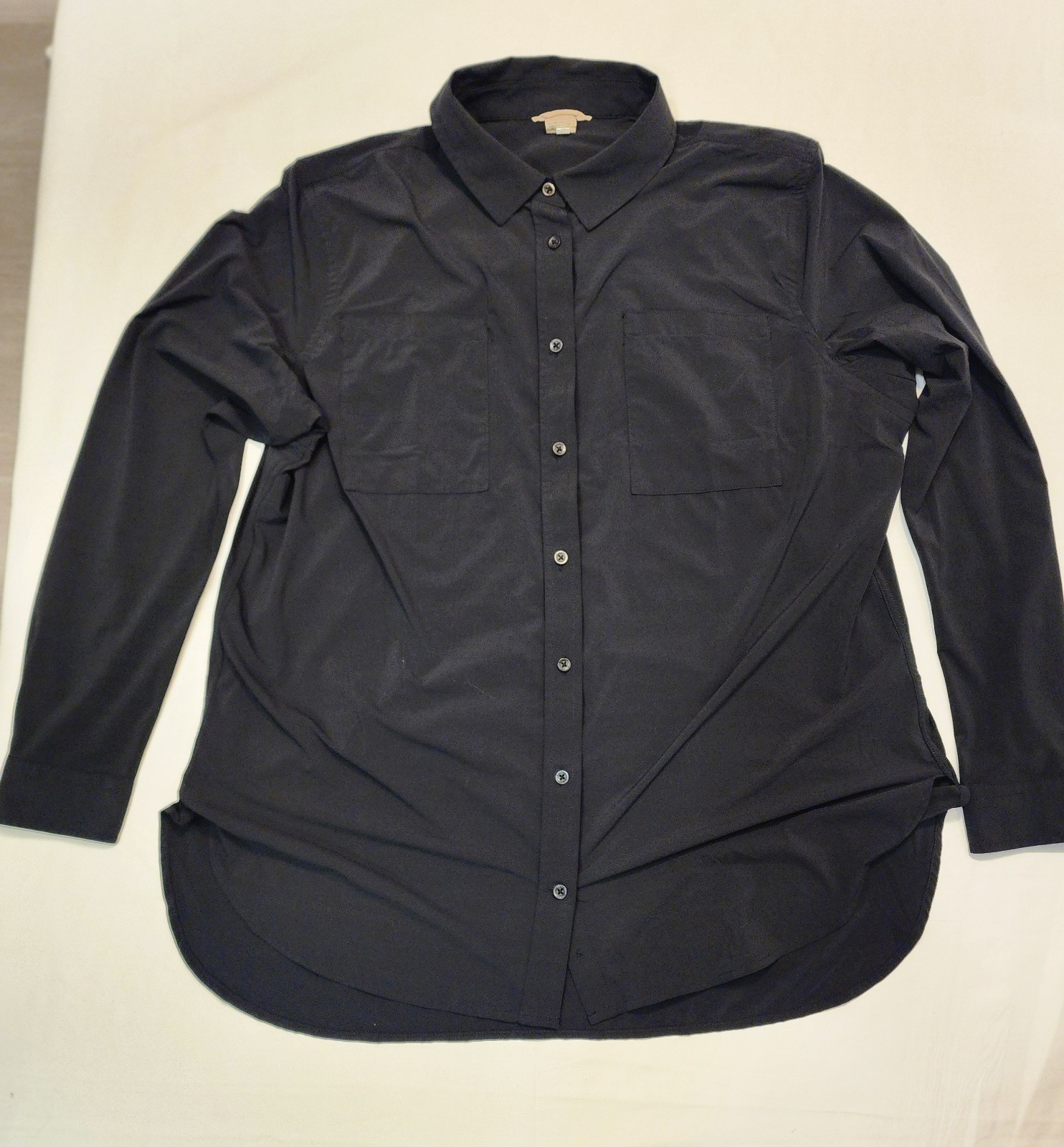 Duluth Trading Co Performance Shirt Mens XL Black Long Sleeve Button Up Vented