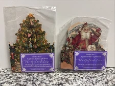 VINTAGE 1990/89 THE GIFTED LINE SANTA BASKET BOX JOHN GROSSMAN CHRISTMAS TREE