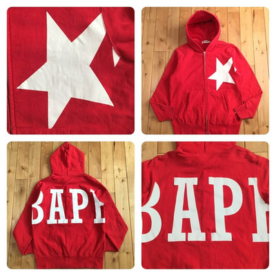 GIANT BAPE STA Zip Hoodie a bathing ape star NIGO Red Size M