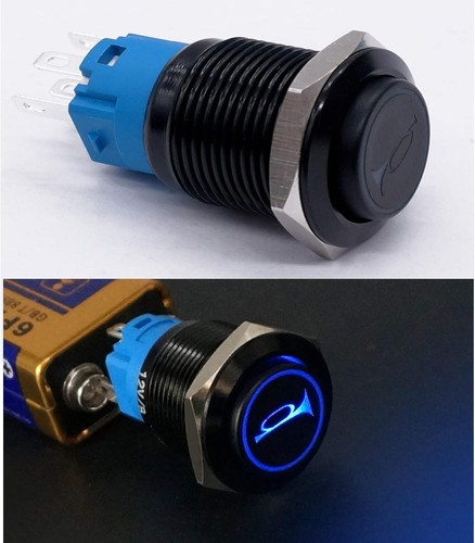 Black Stainless Steel Push Button Switch with Pre-wiring for Easy Installation - Picture 9 of 10