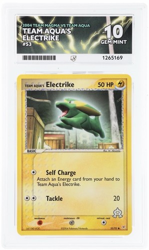 Team Aqua's Electrike graded ACE 10 for sale on eBay