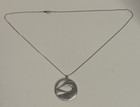 Vintage Pewter Kenneth Kantro Preening Loon Pendant Sterling Chain Necklace — photo 4