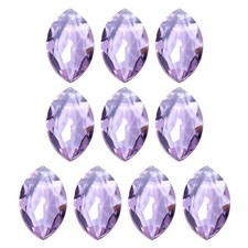 10 Pcs 38mm Light Purple K9 Crystal Pendants Oval Beads Chandelier Prisms