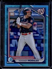 2024 Bowman Draft Yohandy Morales Chrome Sky Blue Refractor #BDC-120 Nationals