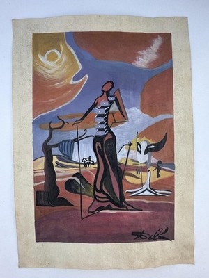 Salvador Dali COA Art Painting Original Drawing Vintage Signed